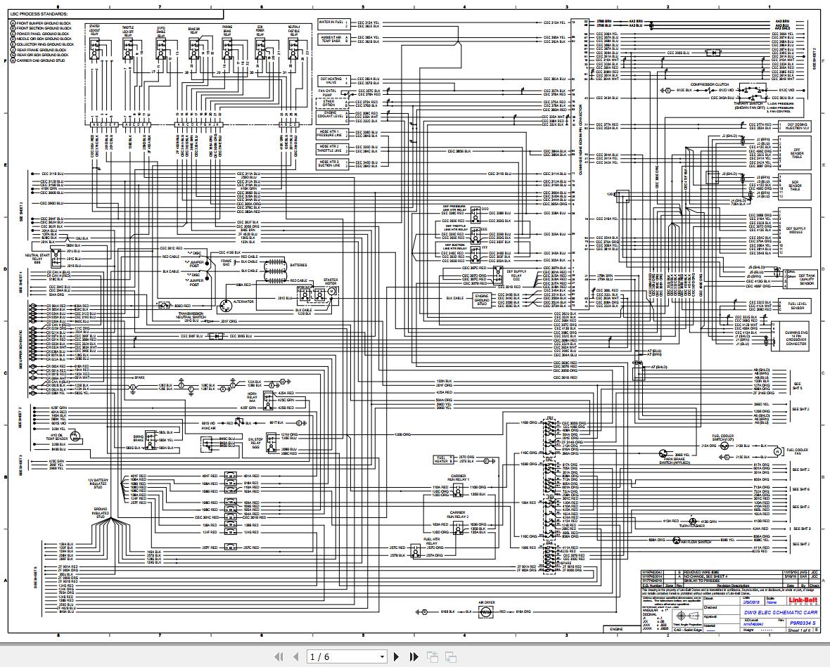 Link Belt Crane HTT 86100 Hydraulic and Electrical Diagrams