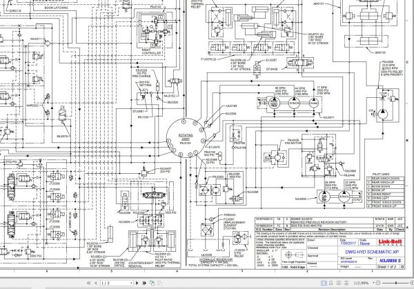 Link Belt Crane HTT 86100XP Hydraulic and Electrical Diagrams 1