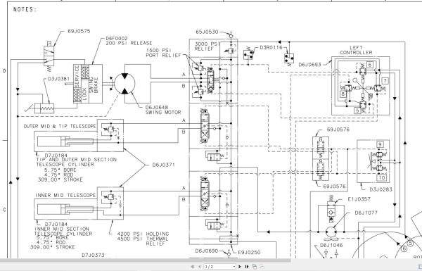 Link Belt Crane HTT 8650XXLB Electrical and Hydraulic Diagrams 1