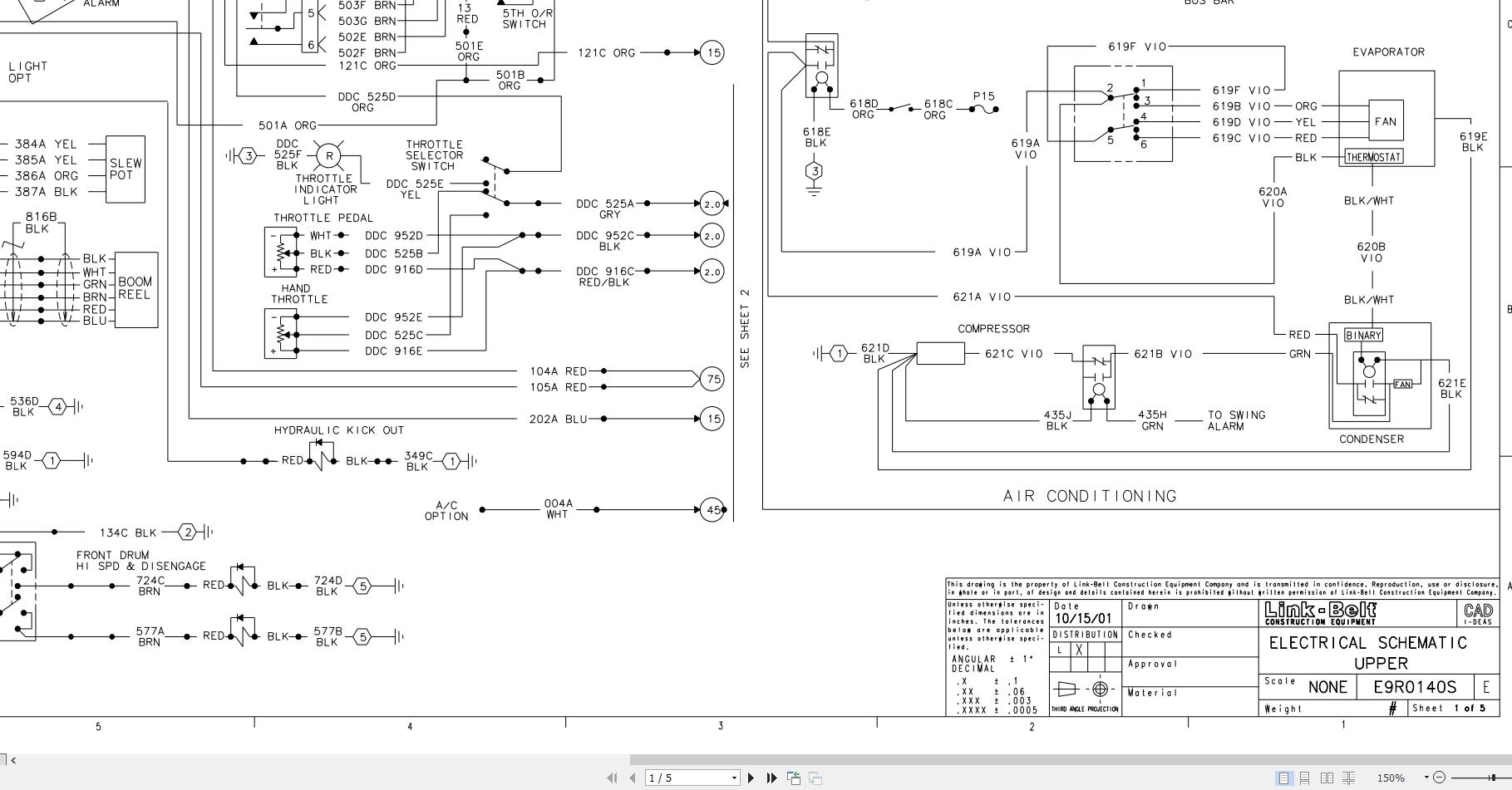Link Belt Crane HTT 8660 Electrical and Hydraulic Diagrams