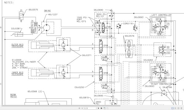 Link Belt Crane HTT 8660 Electrical and Hydraulic Diagrams 1