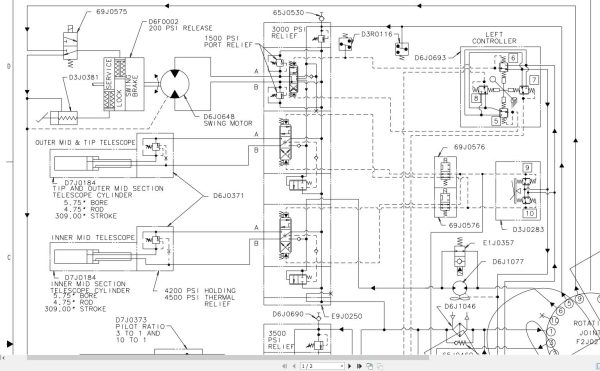 Link Belt Crane HTT 8670 Electrical and Hydraulic Diagrams 1