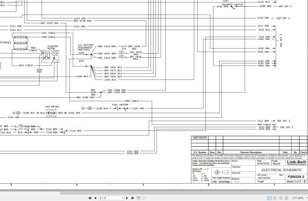 Link Belt Crane HTT 8675 Electrical and Hydraulic Diagrams