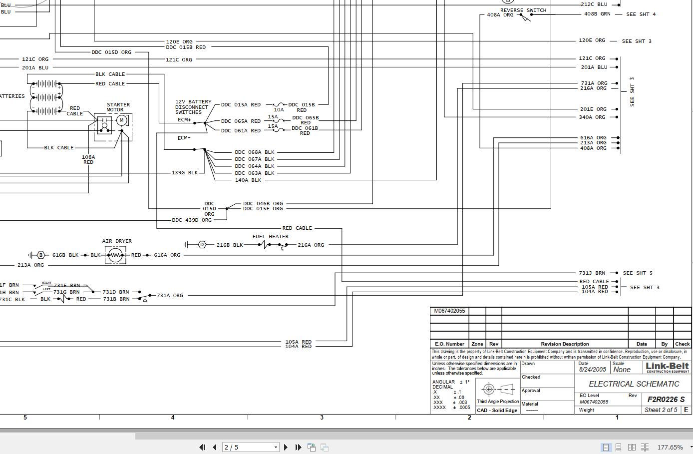 Link Belt Crane HTT 8675 Electrical and Hydraulic Diagrams