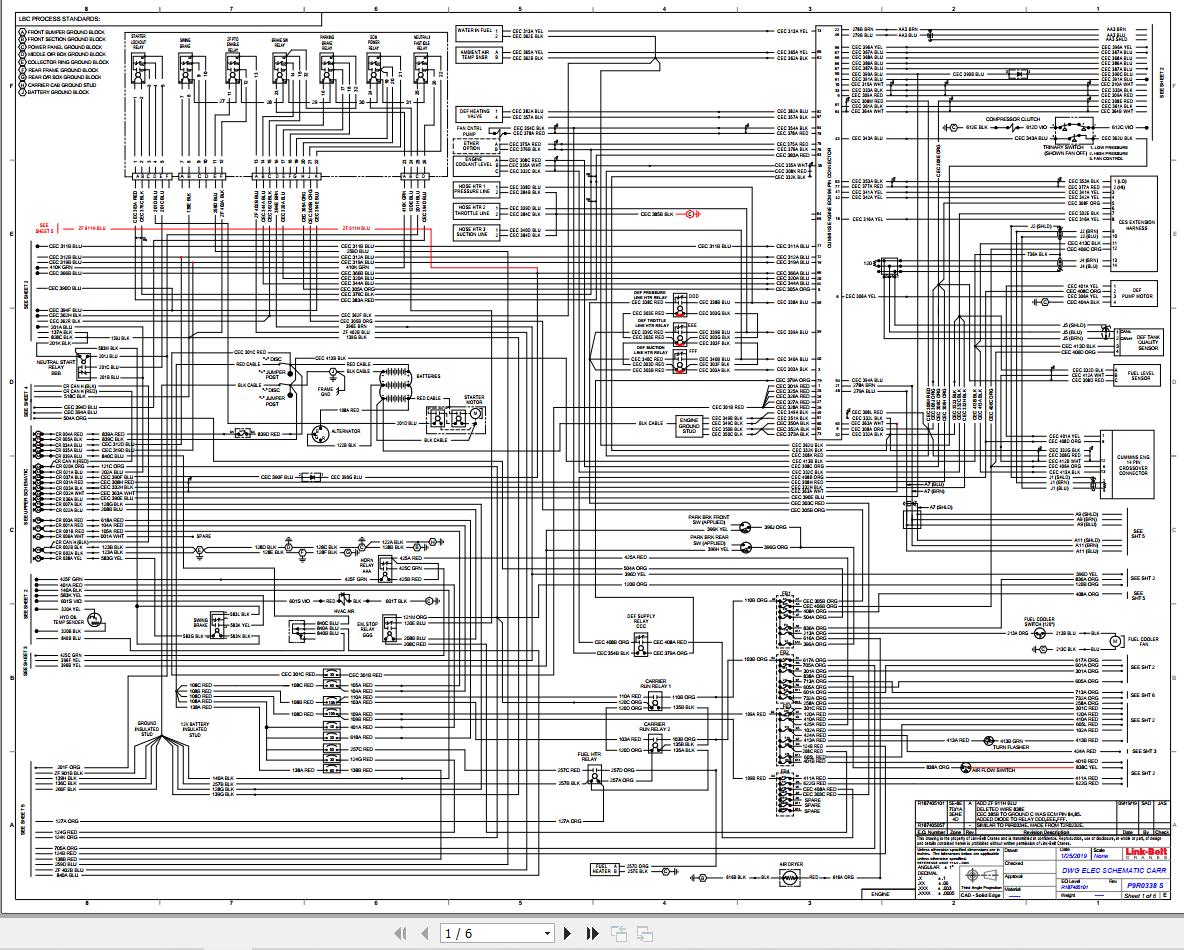 Link Belt Crane HTT 8675 II Hydraulic and Electrical Diagrams