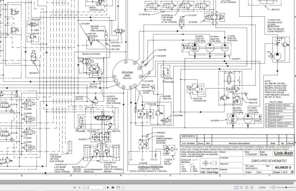 Link Belt Crane HTT 8690 Hydraulic and Electrical Diagrams 1