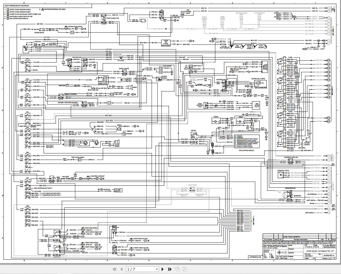 Link Belt Crane HTT 8690XP Hydraulic and Electrical Diagrams
