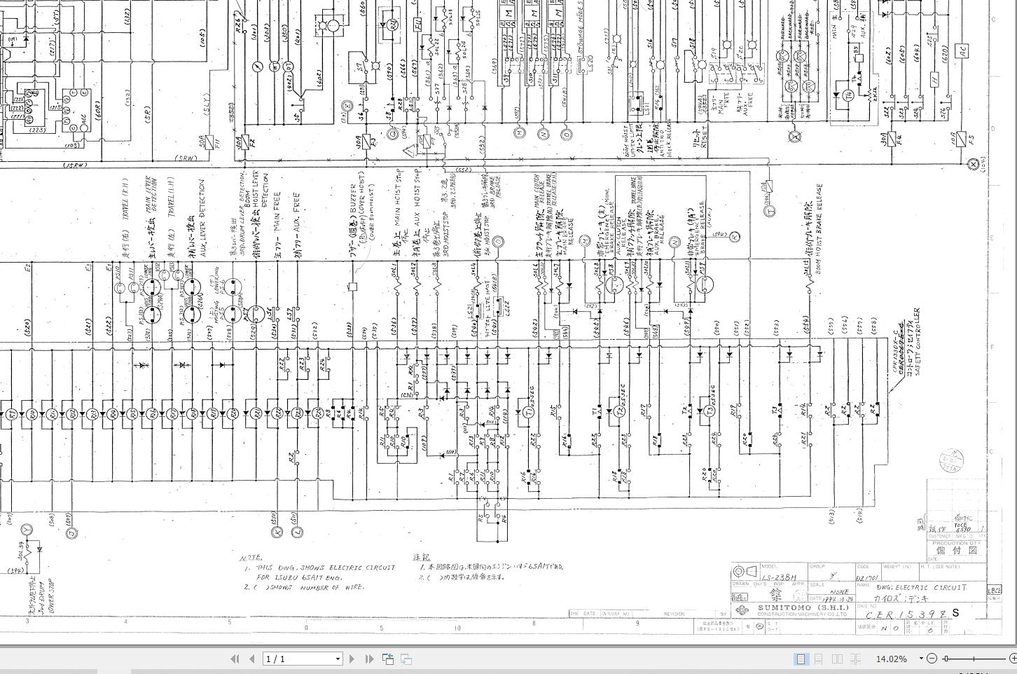 Link Belt Crane LS 238H LUFF Hydraulic and Electrical Diagrams