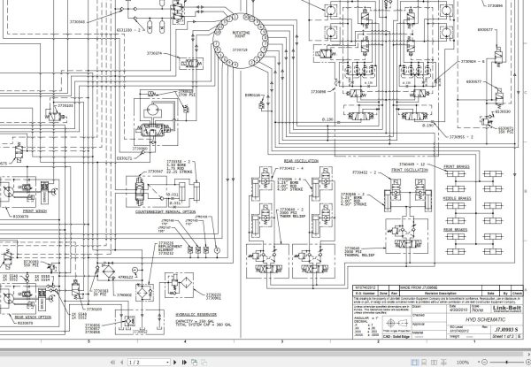Link Belt Crane RTC 80100XP II Hydraulic and Electrical Diagrams 1