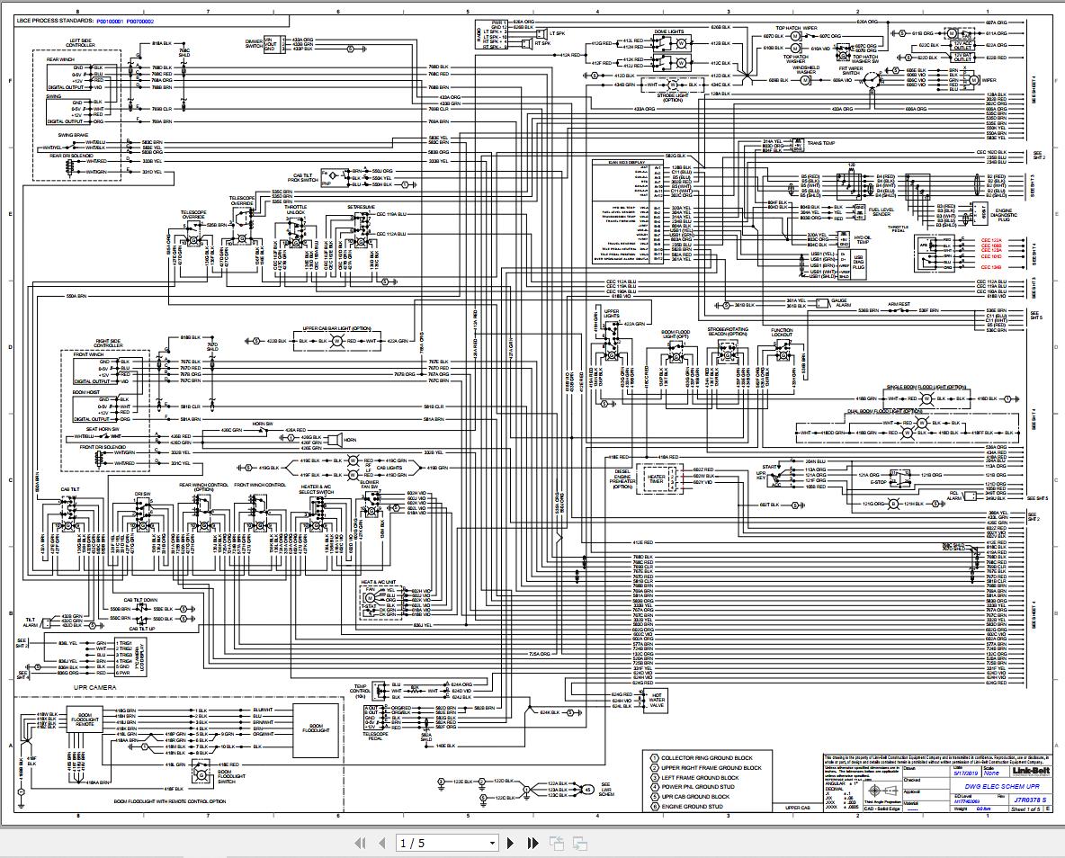 Link Belt Crane RTC 80110 II Hydraulic and Electrical Diagrams