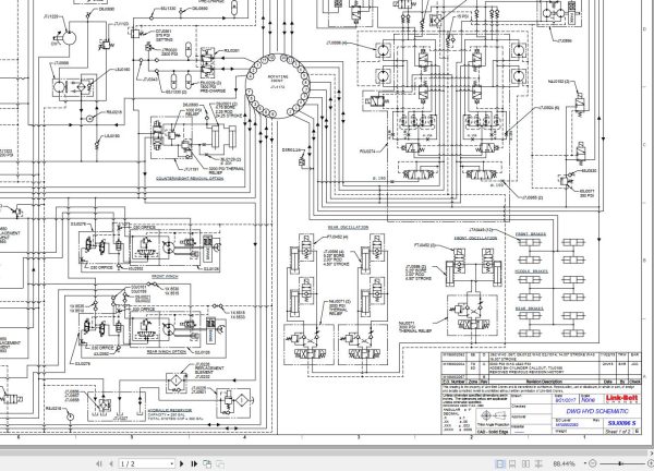 Link Belt Crane RTC 80130XP II Hydraulic and Electrical Diagrams