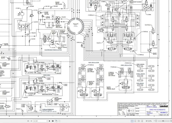 Link Belt Crane RTC 80150 II Hydraulic and Electrical Diagrams 1