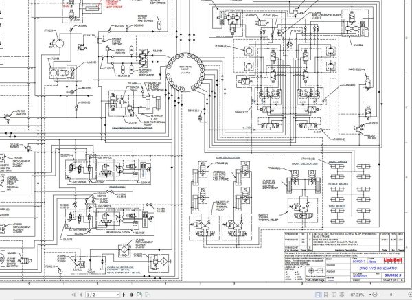 Link Belt Crane RTC 80160 II Electrical and Hydraulic Diagrams 1