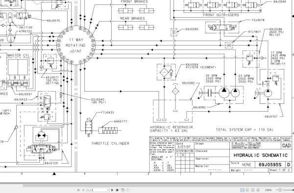 Link Belt Crane RTC 8018 Hydraulic and Electrical Diagrams