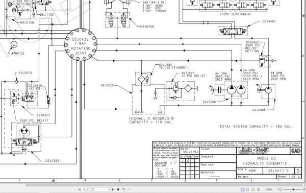Link Belt Crane RTC 8028 Hydraulic and Electrical Diagrams