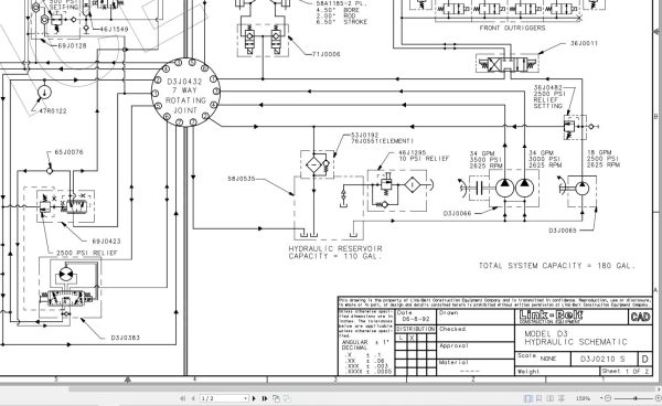 Link Belt Crane RTC 8030 Electrical and Hydraulic Diagrams