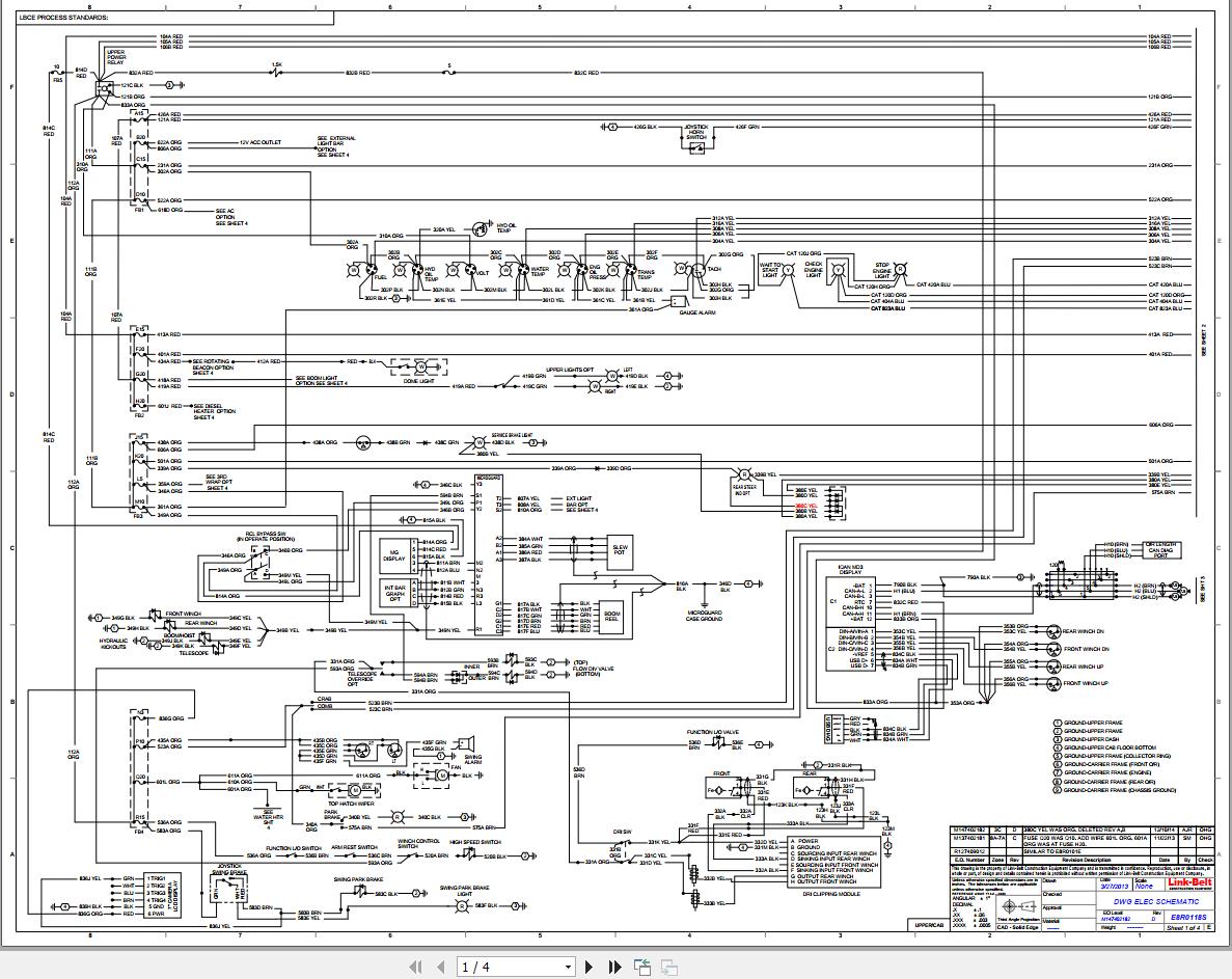 Link Belt Crane RTC 8030 II Electrical and Hydraulic Diagrams