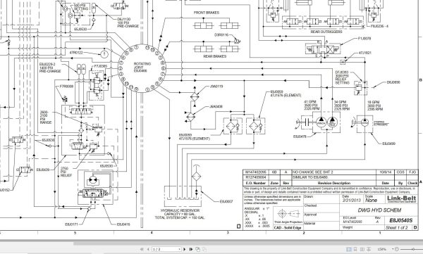 Link Belt Crane RTC 8030 II Electrical and Hydraulic Diagrams 1