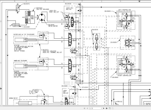 Link Belt Crane RTC 8030XXL Electrical and Hydraulic Diagrams 1