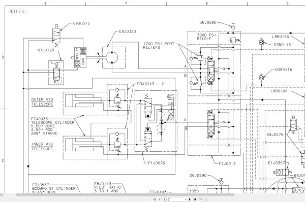 Link Belt Crane RTC 8040 II Electrical and Hydraulic Diagrams 1