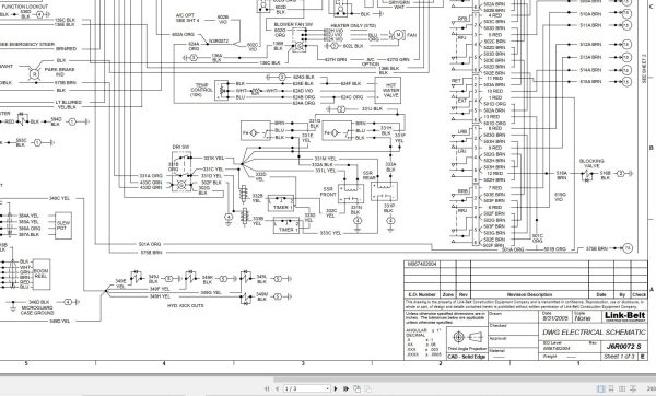 Link Belt Crane RTC 8040XL II Electrical and Hydraulic Diagrams