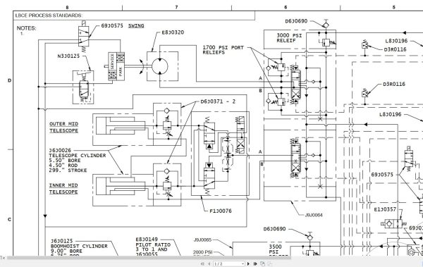 Link Belt Crane RTC 8040XL II Electrical and Hydraulic Diagrams 1