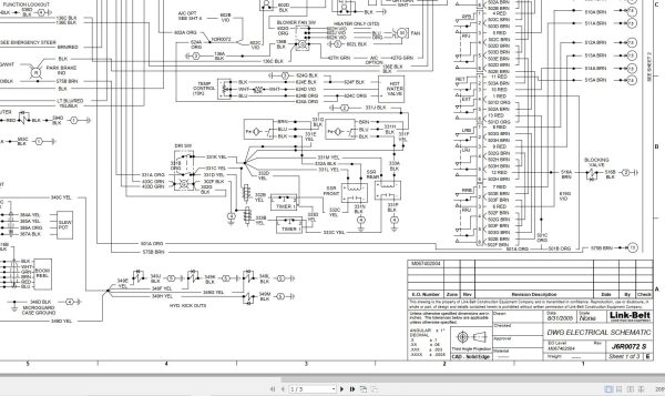 Link Belt Crane RTC 8045 II Electrical and Hydraulic Diagrams
