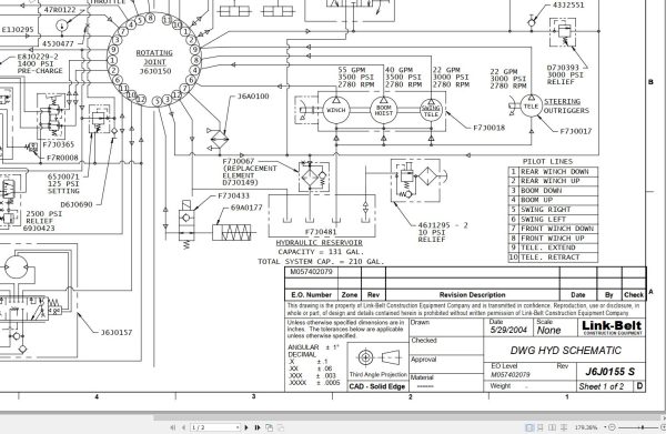 Link Belt Crane RTC 8049 II Hydraulic and Electrical Diagrams 1