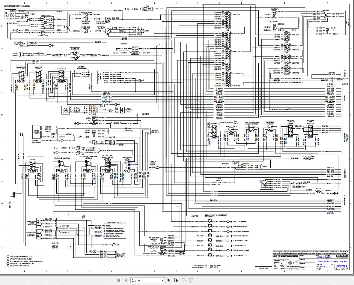 Link Belt Crane RTC 8050XP II Hydraulic and Electrical Diagrams