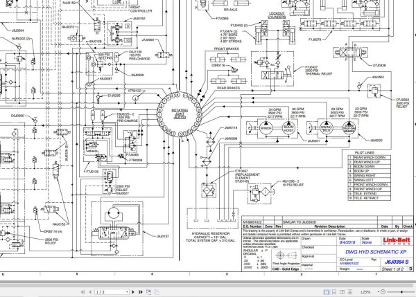 Link Belt Crane RTC 8050XP II Hydraulic and Electrical Diagrams 1