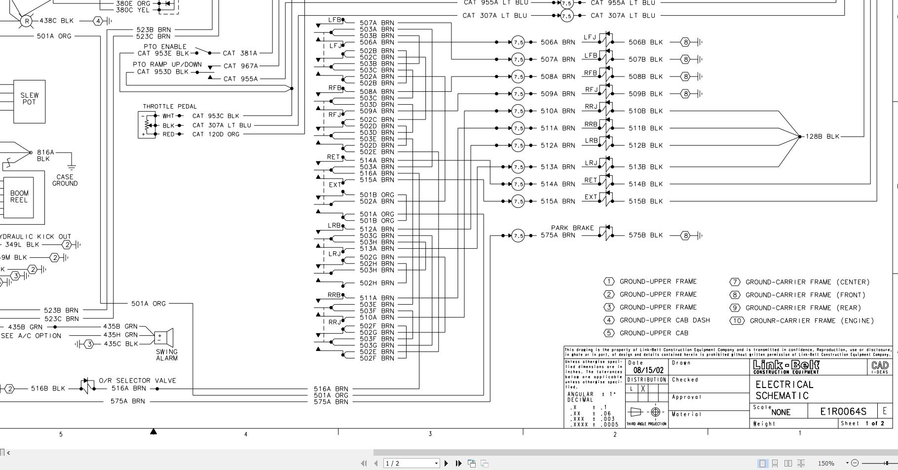 Link Belt Crane RTC 8060 Hydraulic and Electrical Diagrams