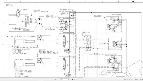 Link Belt Crane RTC 8064 Hydraulic and Electrical Diagrams 1