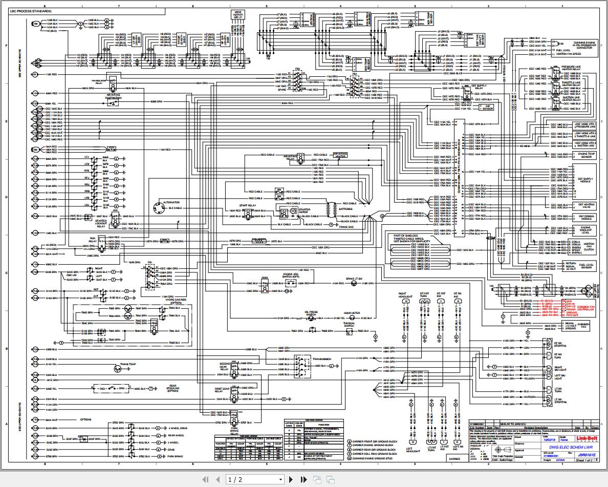 Link Belt Crane RTC 8065 II Hydraulic and Electrical Diagrams