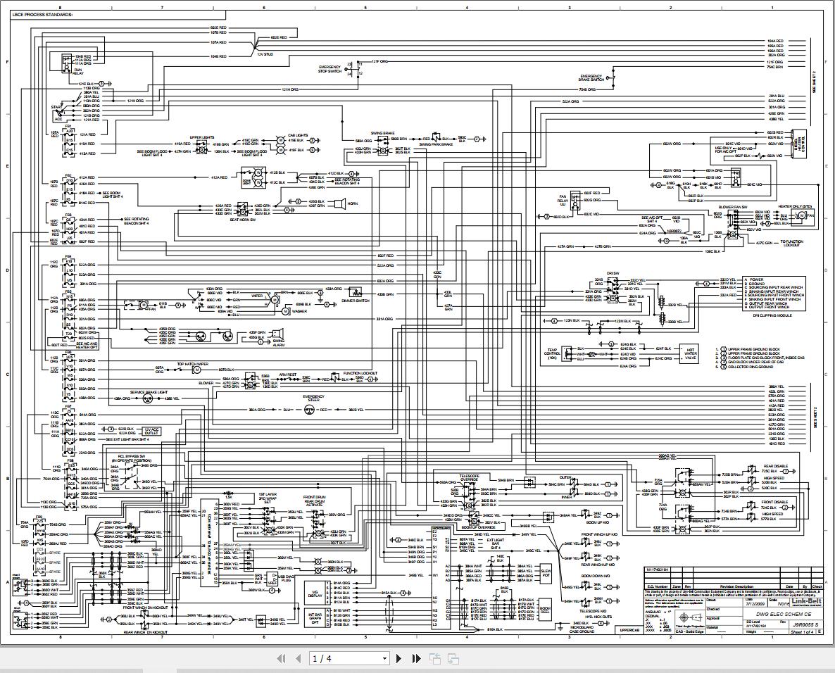 Link Belt Crane RTC 8065CE II Hydraulic and Electrical Diagrams