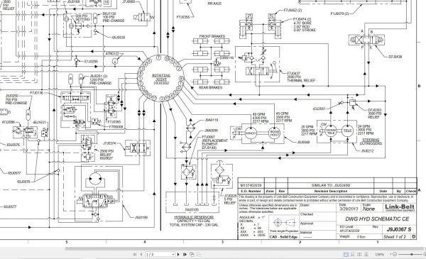 Link Belt Crane RTC 8065CE II Hydraulic and Electrical Diagrams 1