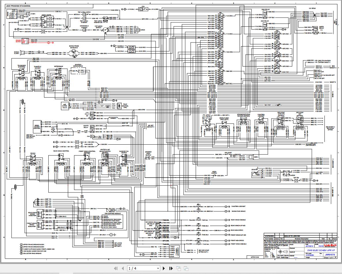 Link Belt Crane RTC 8065XP II Electrical and Hydraulic Diagrams