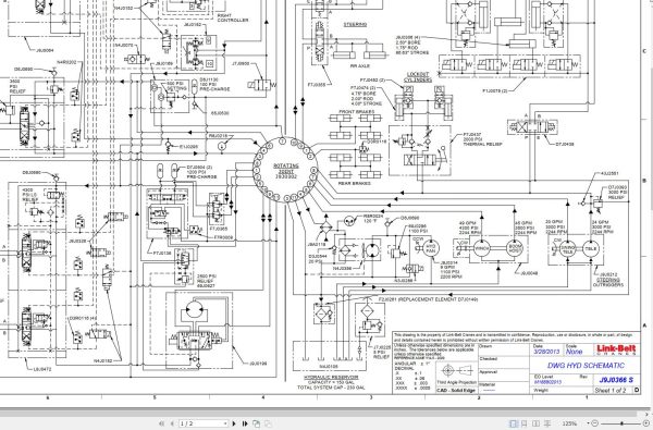 Link Belt Crane RTC 8065XP II Electrical and Hydraulic Diagrams 1