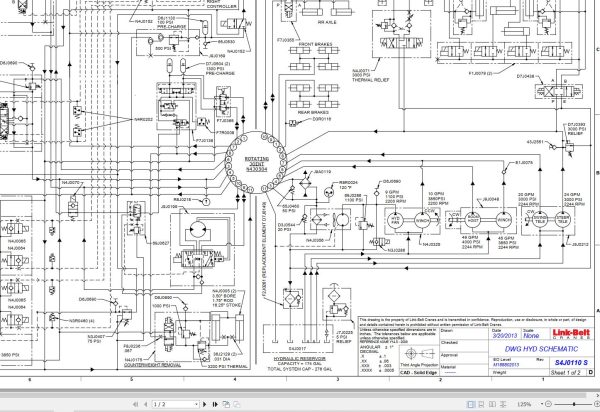 Link Belt Crane RTC 8080 II Electrical and Hydraulic Diagrams 1