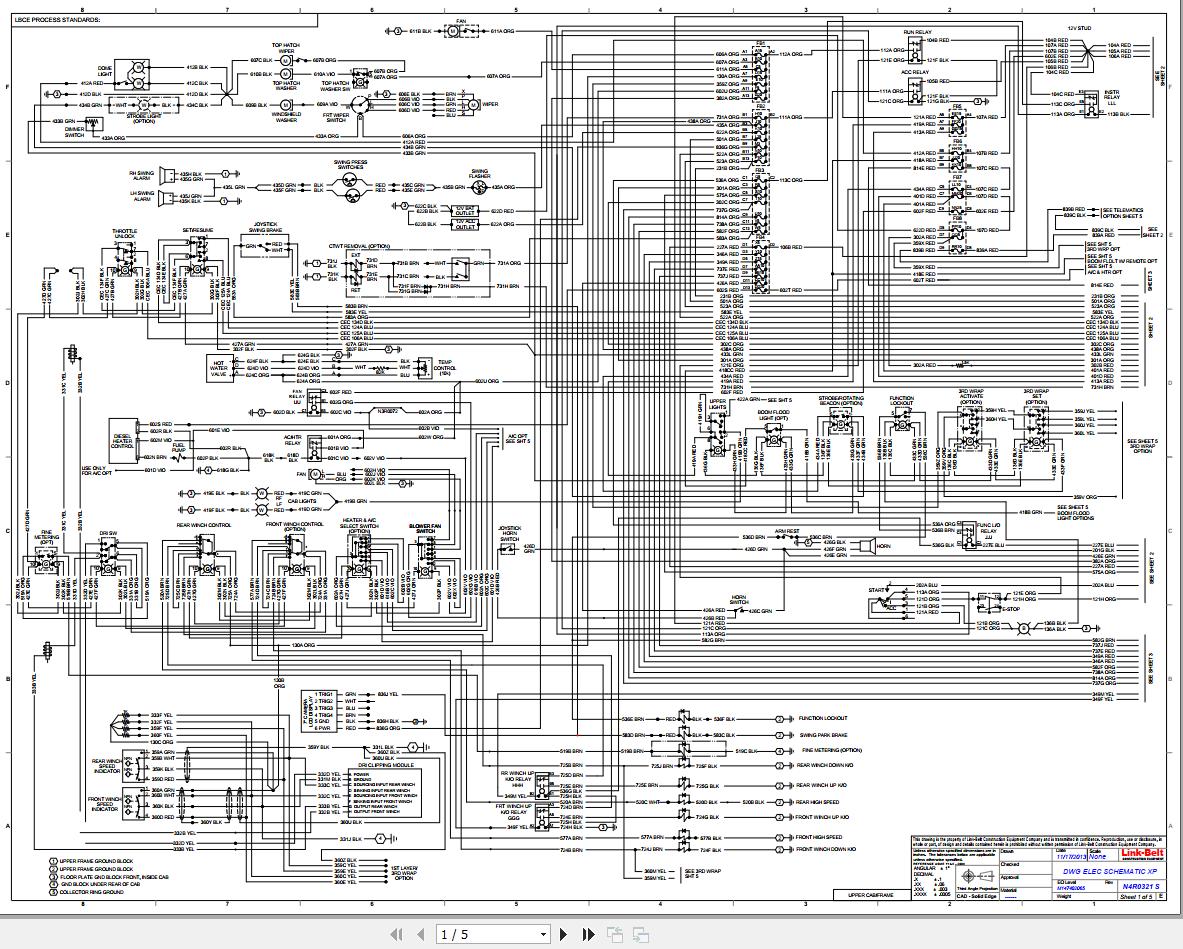 Link Belt Crane RTC 8090XP II Hydraulic and Electrical Diagrams