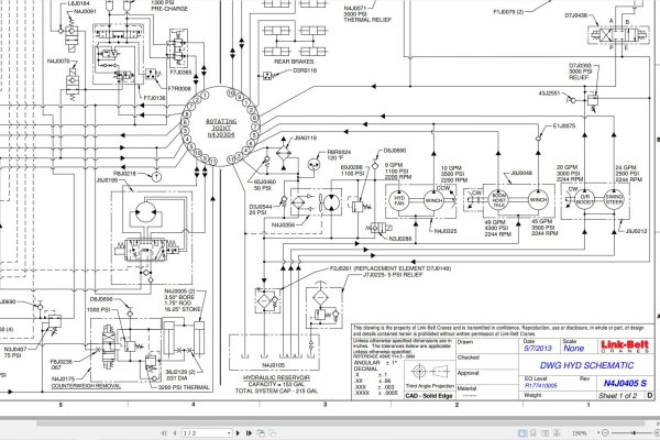 Link Belt Crane RTC 8090XP II Hydraulic and Electrical Diagrams 1