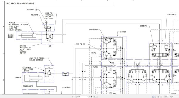 Link Belt Crane TCC 1100XP Electrical and Hydraulic Diagrams 1