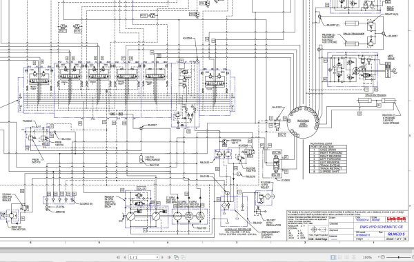 Link Belt Crane TCC 750CE Electrical and Hydraulic Diagrams 1