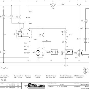 Wirtgen Cold Milling Machine 1300 2000 DC Circuit Diagram 132882 01