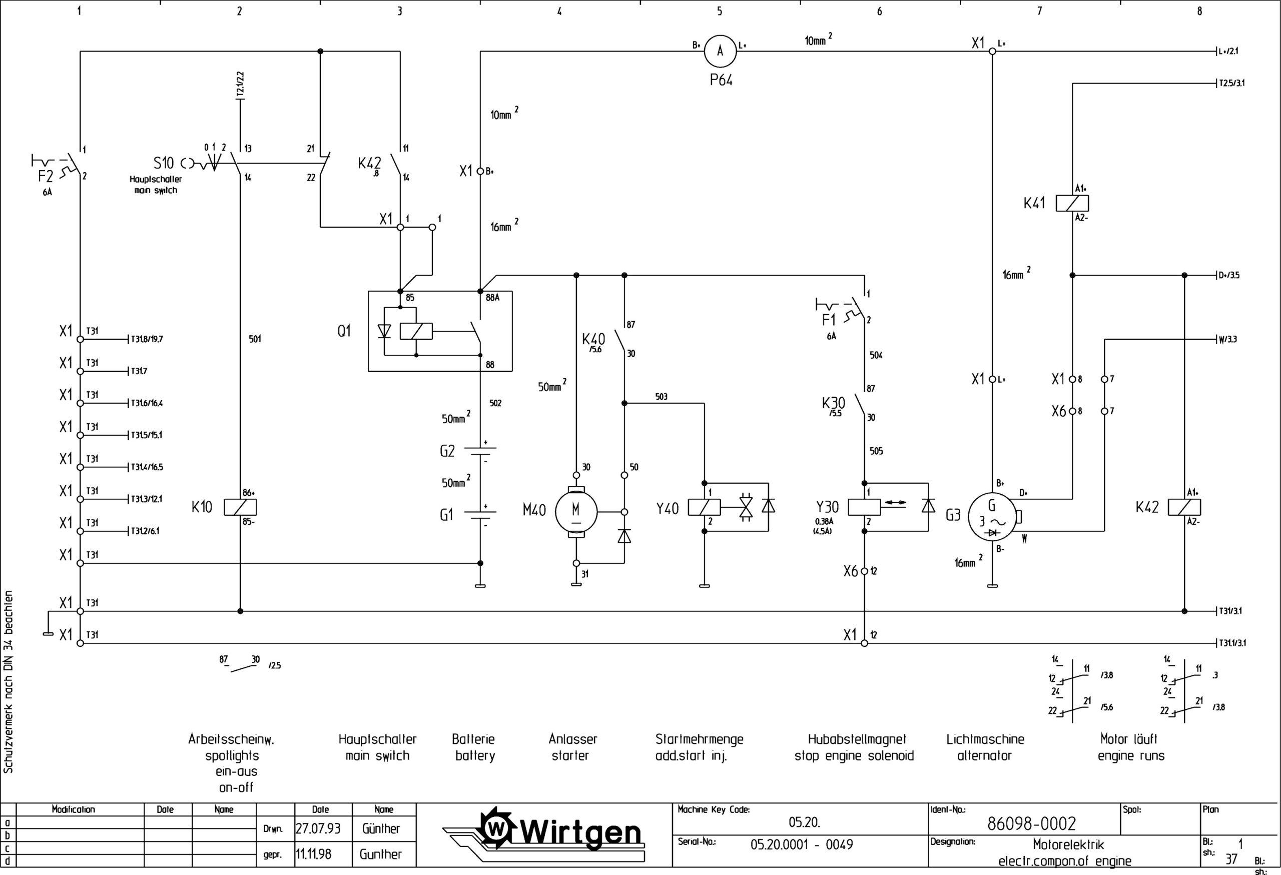Wirtgen Cold Milling Machine 1300 2000 DC Circuit Diagram 86098 02 scaled