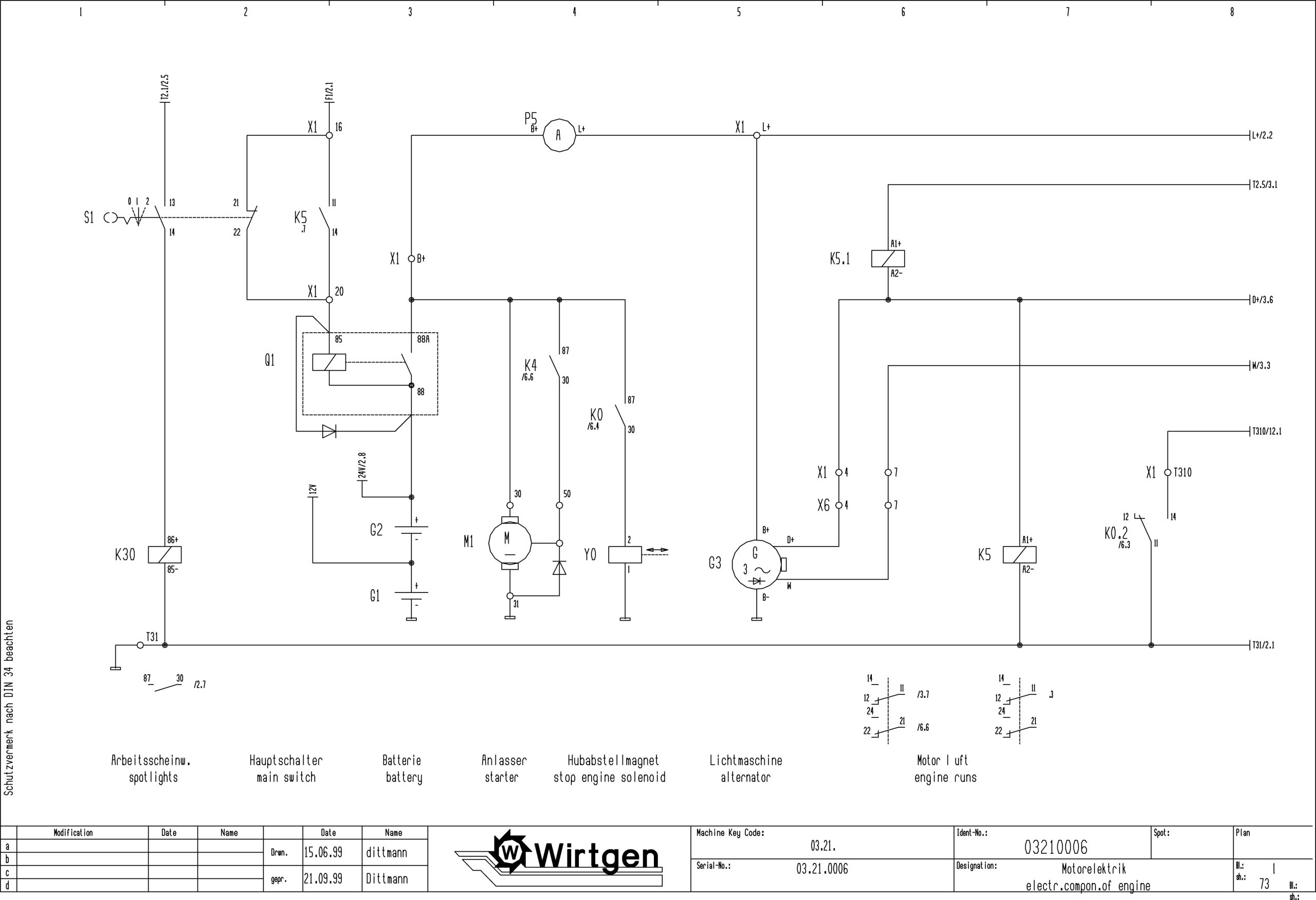 Wirtgen Cold Milling Machine 2100 DC DCR Circuit Diagram 03210006 scaled
