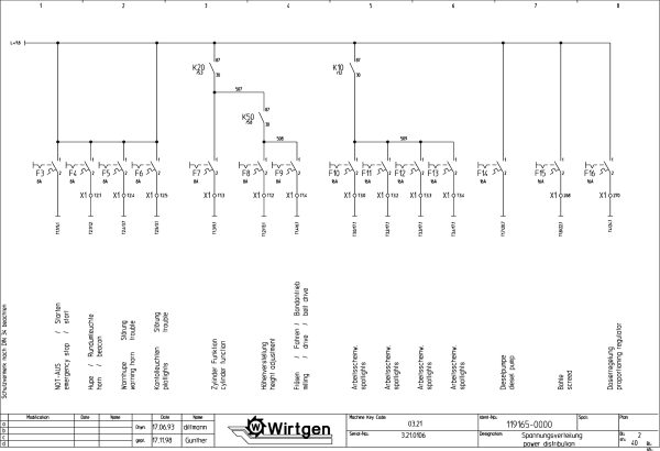 Wirtgen Cold Milling Machine 2100 DC DCR Circuit Diagram 119165 00 1 scaled