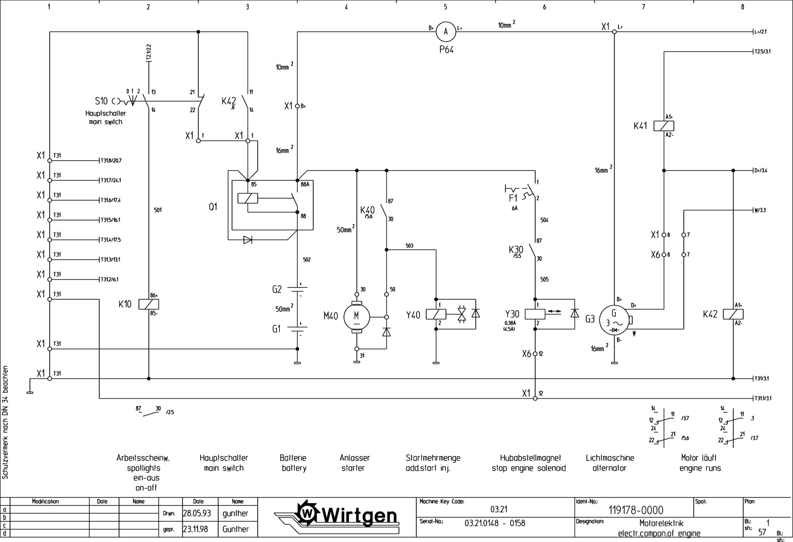 Wirtgen Cold Milling Machine 2100 DC DCR Circuit Diagram 119178 00 scaled