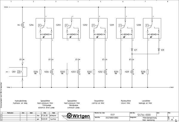 Wirtgen Cold Milling Machine 2100 DC DCR Circuit Diagram 124764 00 1 scaled