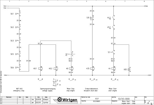 Wirtgen Cold Milling Machine 2100 DC DCR Circuit Diagram 124765 00 1 scaled