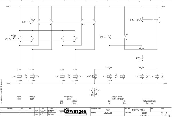 Wirtgen Cold Milling Machine 2100 DC DCR Circuit Diagram 124776 00 1 scaled